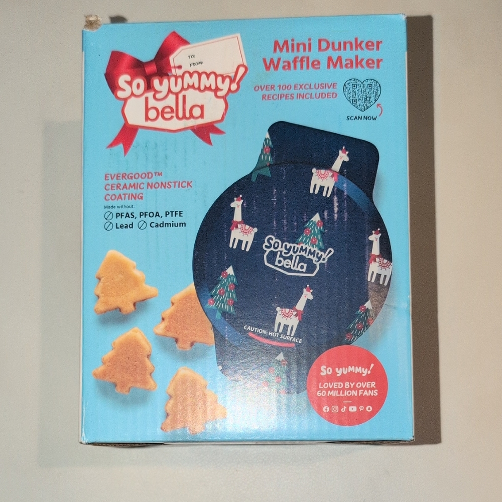 Mini Dunker Waffle Maker - Blue